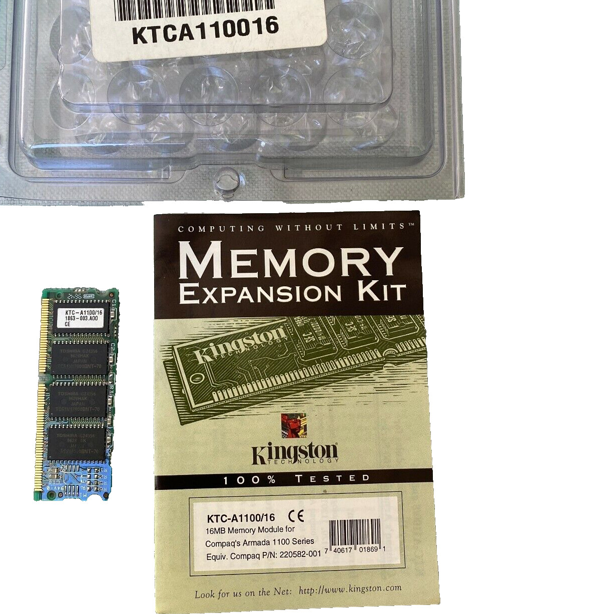 Kingston KTC-A1100/16 16MB Memory Module Laptop RAM Compaq Armada Series SODIMM