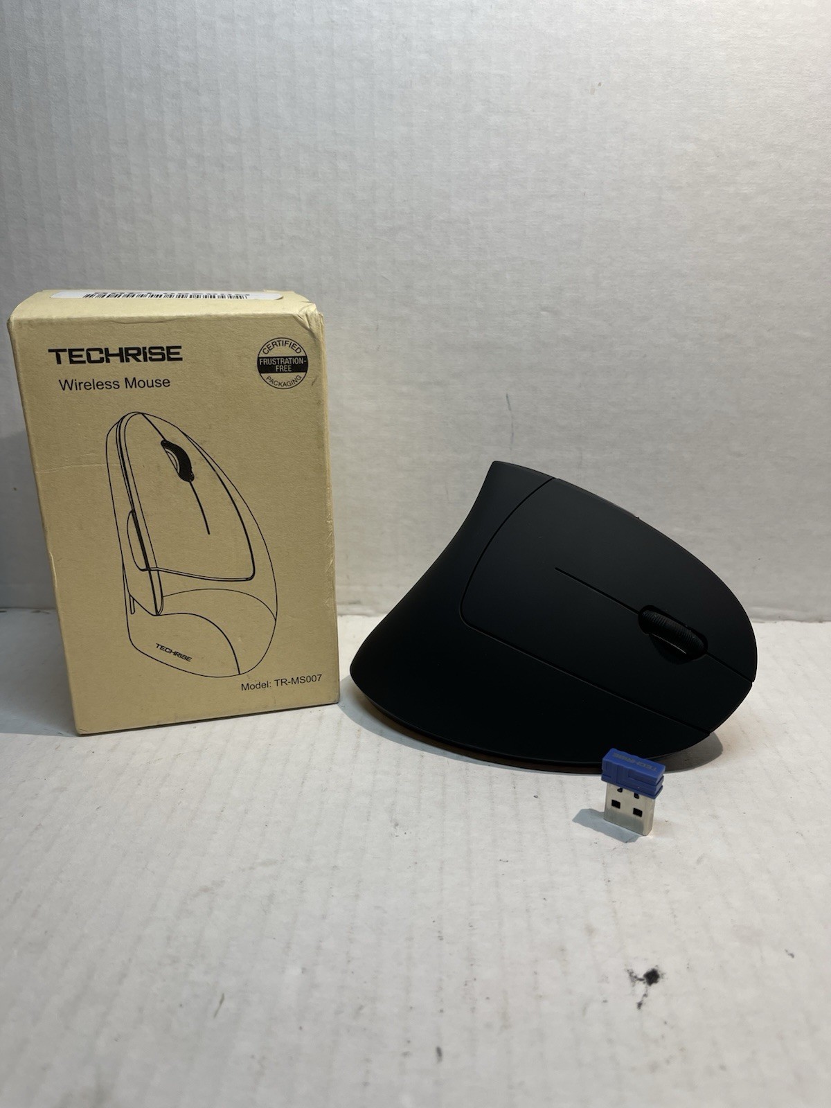 TECHRISE TR-MS007 Ergonomic Vertical Wireless Mouse - NICE  WORKS OPEN BOX