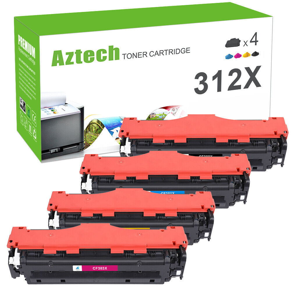 4PK or 5PK CF380A Toner Compatible With HP 312A LaserJet Color Pro M476dn M476nw