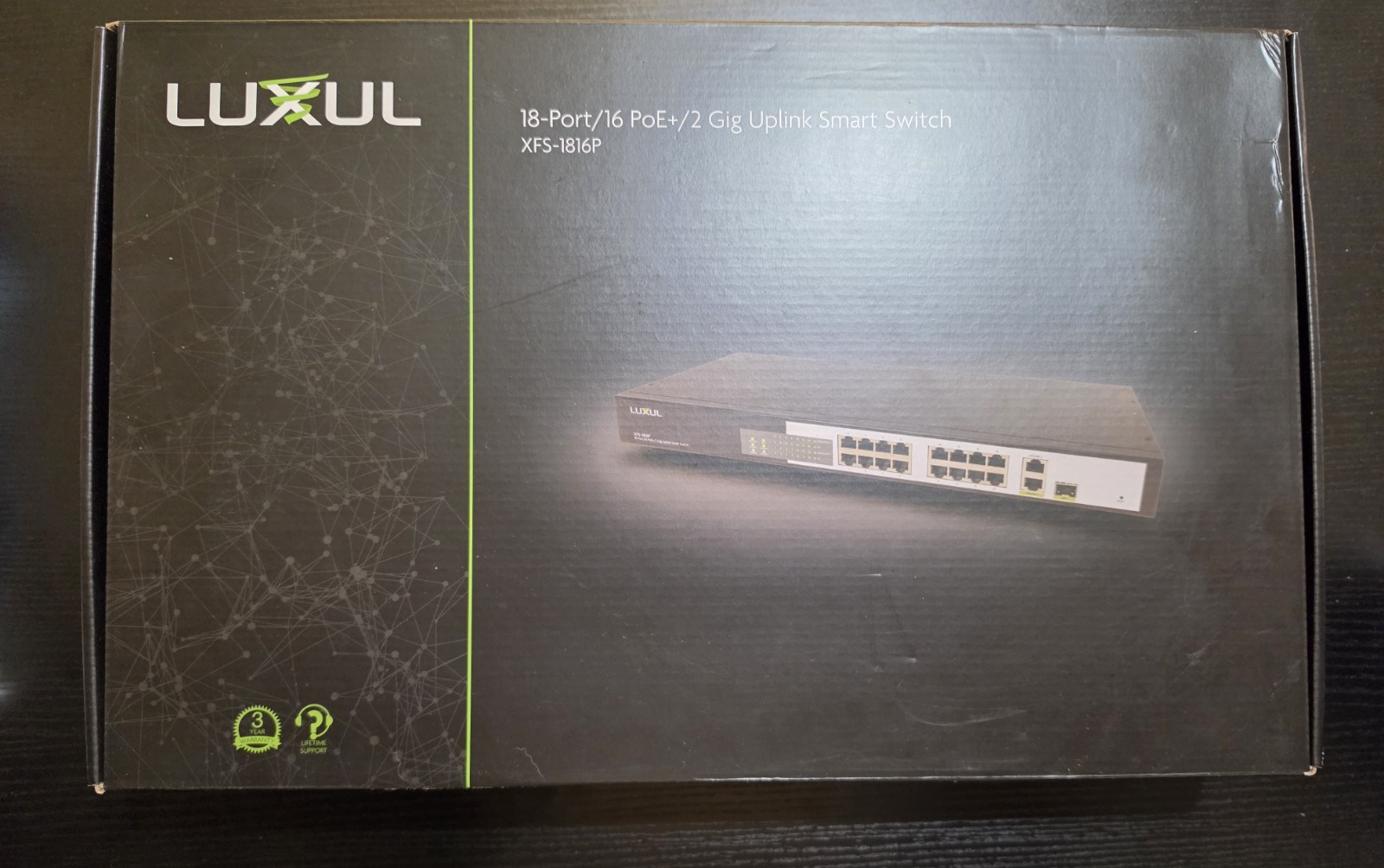 Luxul XFS-1816P, 18-Port Network Switch-2-Gig-16-ports of PoE+
