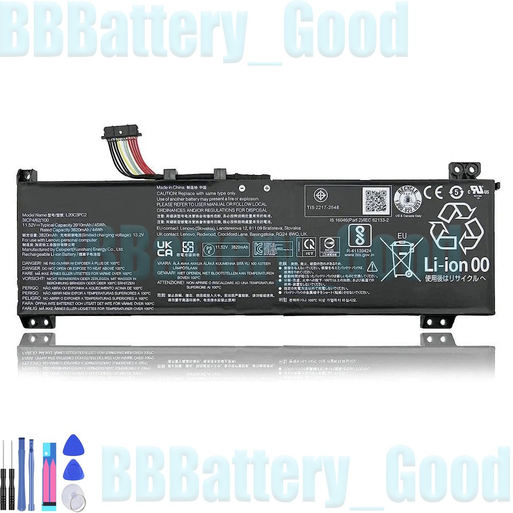 New L20M3PC2 Battery for Lenovo Ideapad Gaming 3-15ACH6 82K2 L20C3PC2 L20D3PC