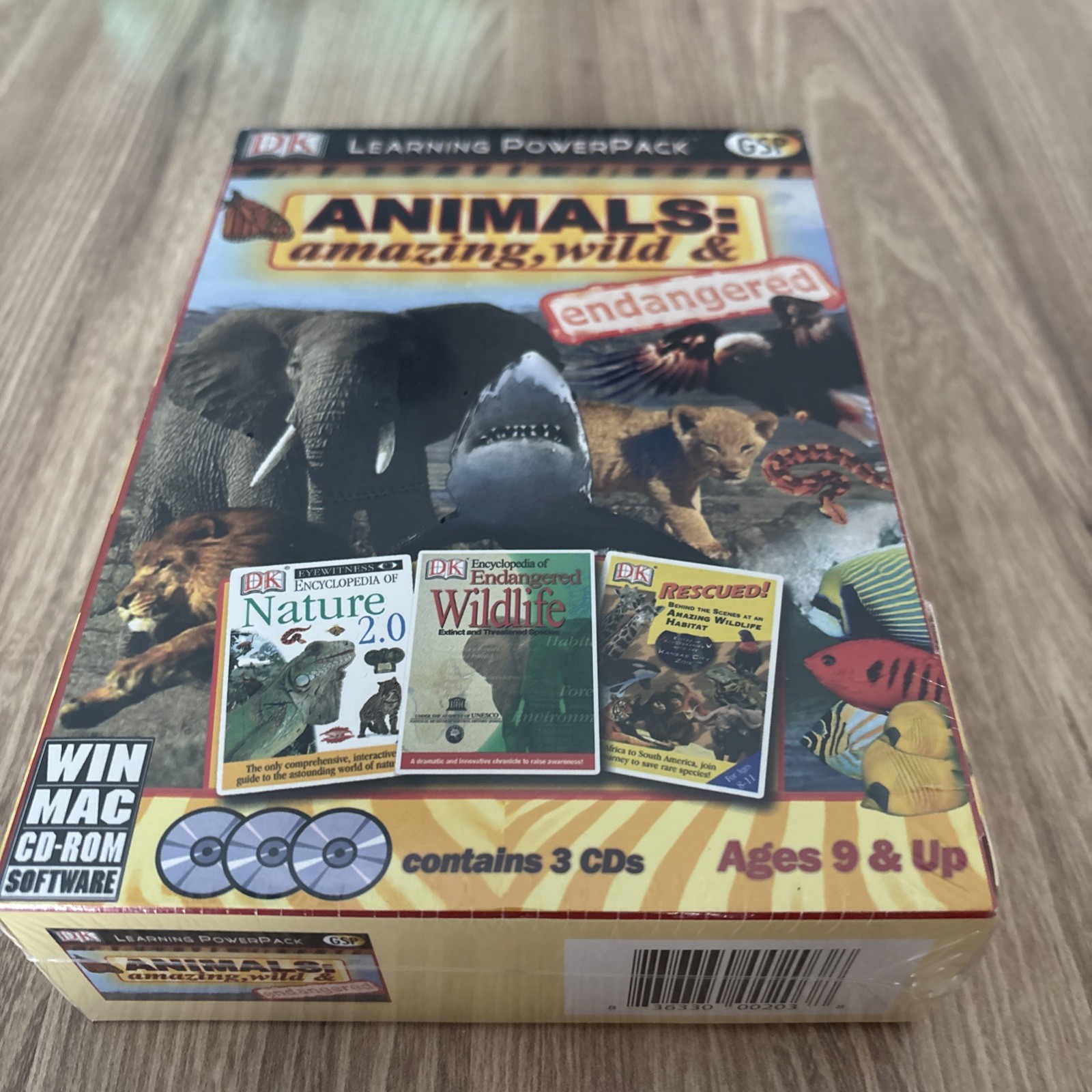 Animals: Amazing Wild & Endangered Learning PowerPack Windows 95/98/XP 3CD's NIB
