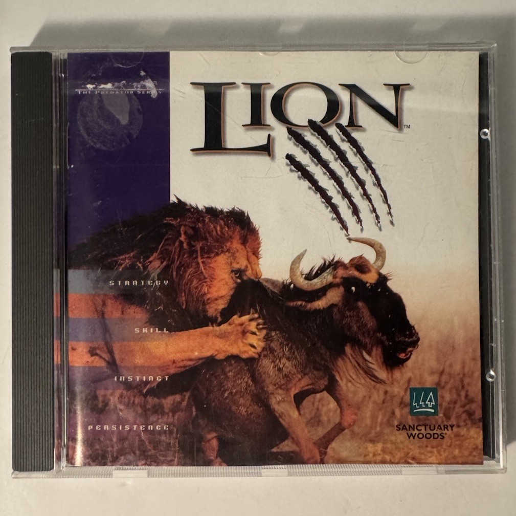 Lion The Predator Series 1995 A Wildlife Simulation PC CD Game - Sanctuary Woods