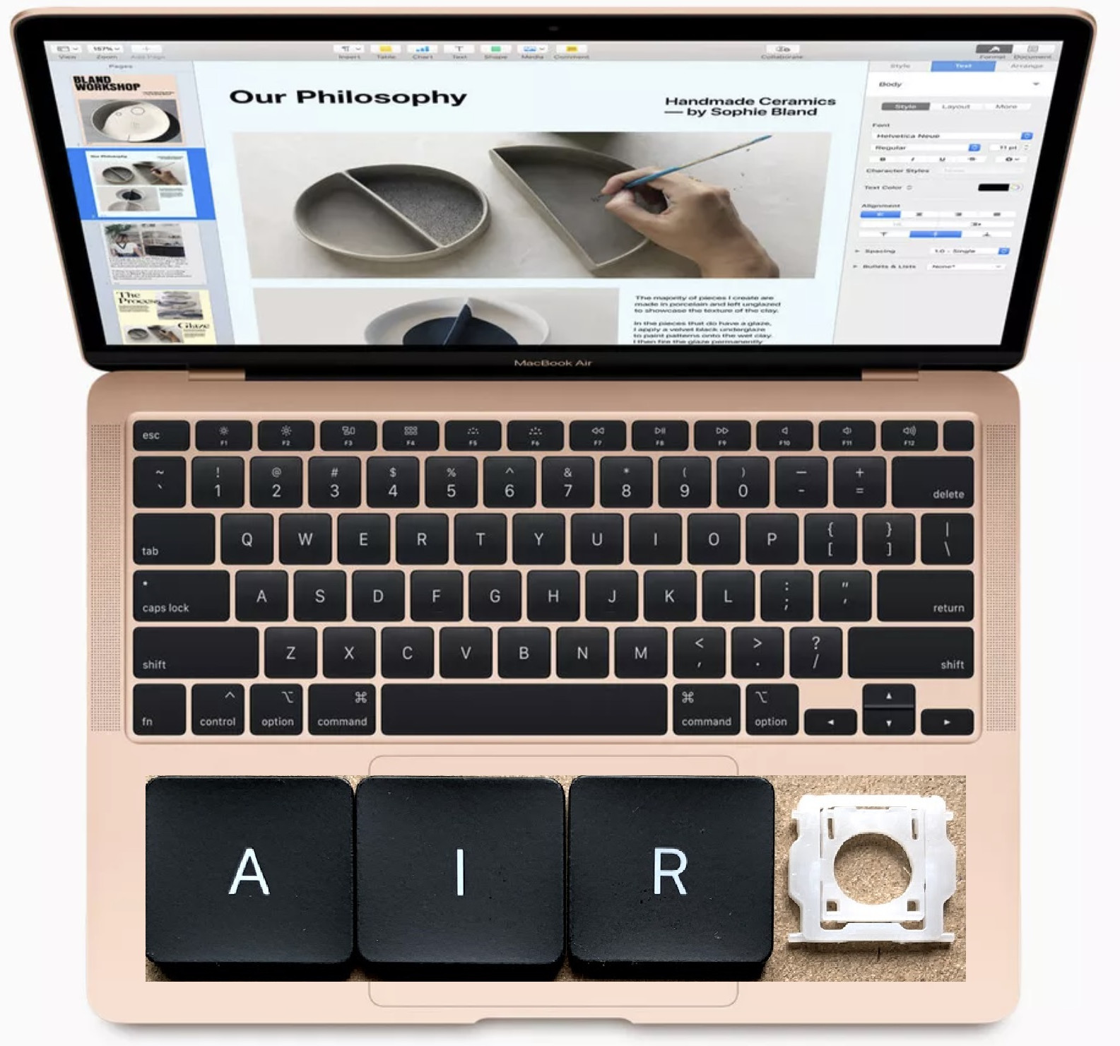 Genuine Replacement Key & Clip Macbook AIR 2020-26, M1 M2 M3 M4 M5