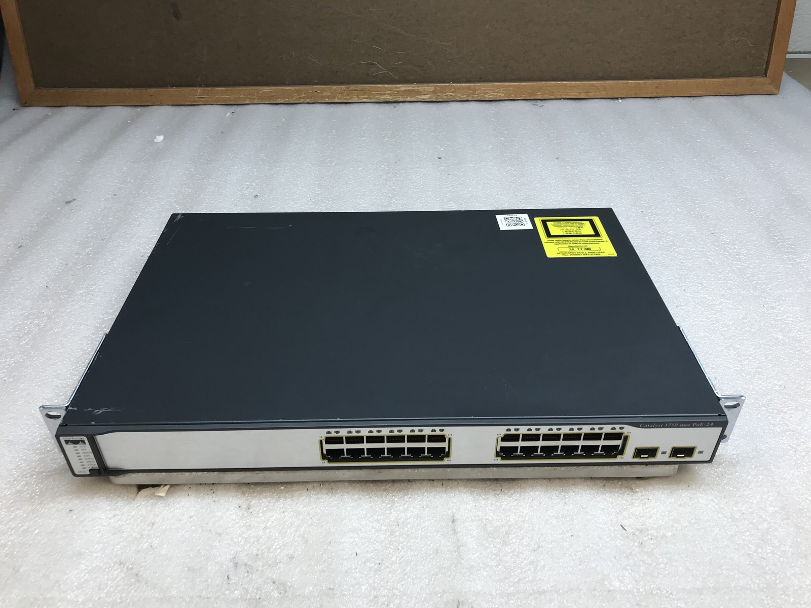 Cisco Catalyst 24 Port PoE+ Switch WS-C3750X-24P-S Dual PWR PS IP Base