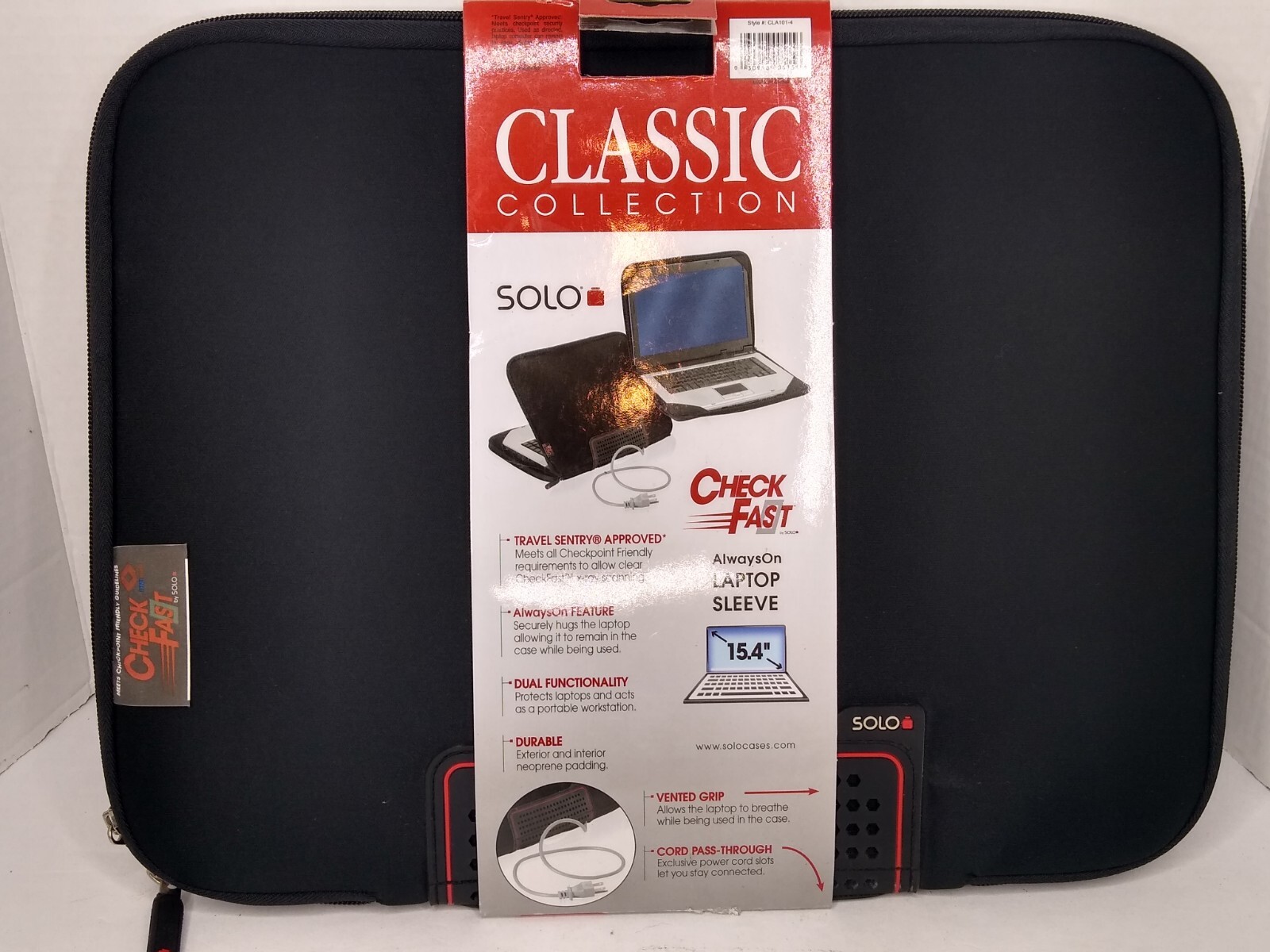 Check Fast Solo 15.4" Laptop Travel Sleeve Case style CLA101-4