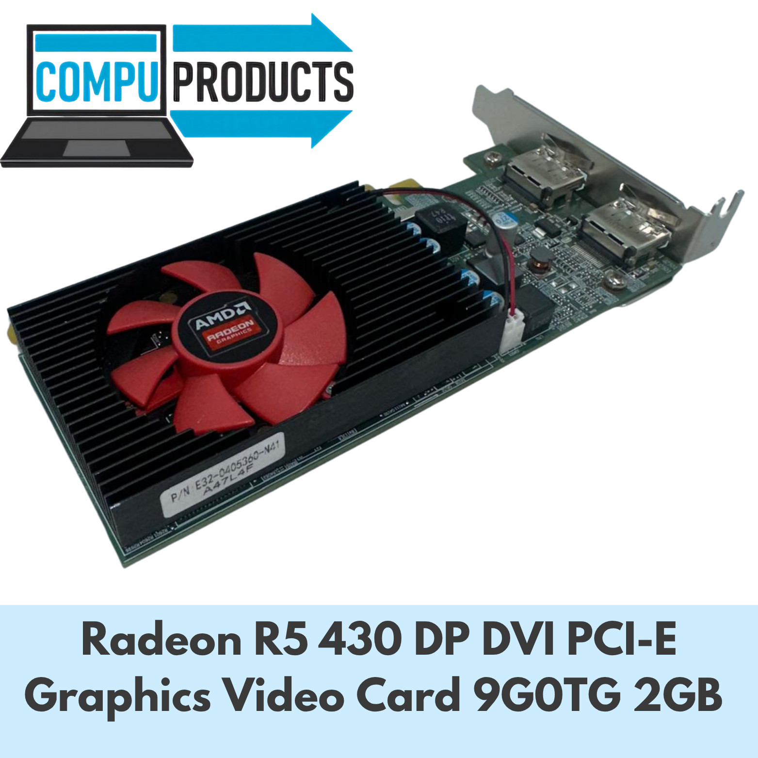 LOT OF 2 Dell AMD Radeon R5 430 two DP PCI-E Graphics Video Card 9G0TG 2GB GDDR5