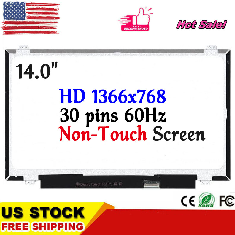 14" LED LCD Screen Display Non-Touch HD 30 Pin for Lenovo V110-14AST V110-14IAP