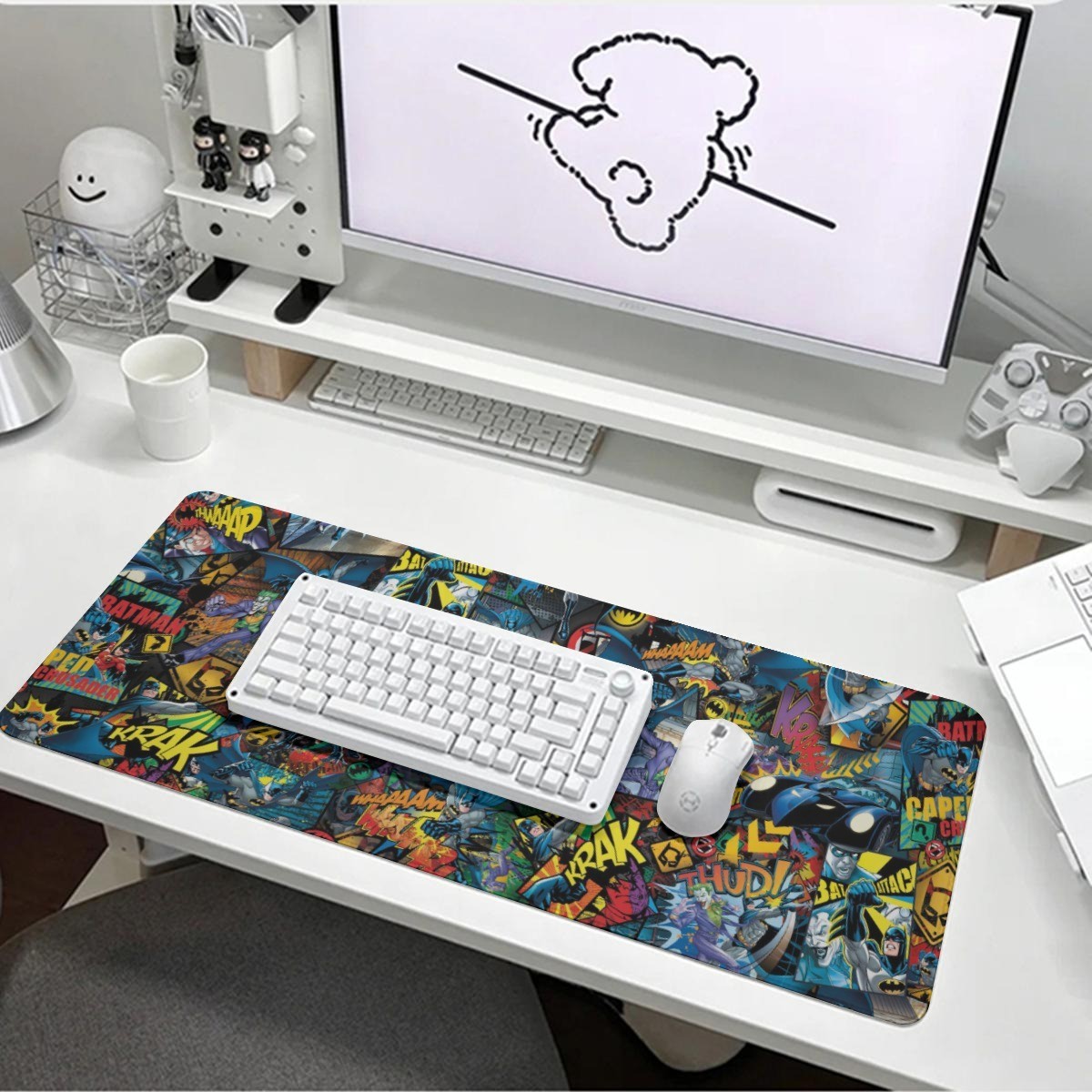 Rare Superhero Collage Print Mouse Pads For Laptop Computer PC Gaming Office