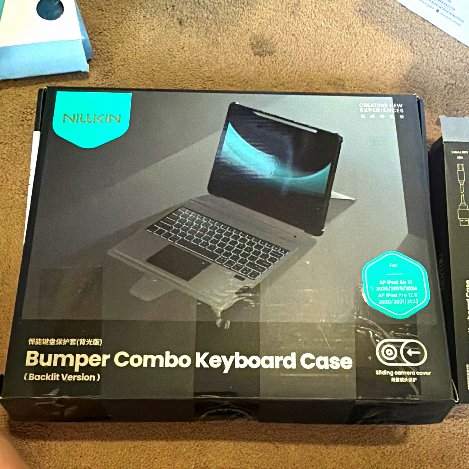 NILLKIN Bumper Combo Backlit Keyboard Case iPad Pro 12.9 Gray X0041BCY3B