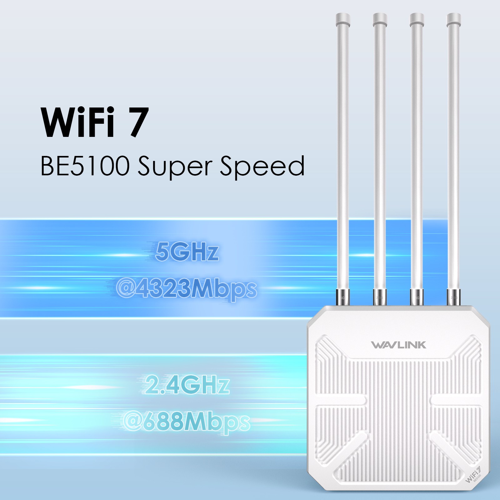 WAVLINK BE5100 BE3600 WiFi 7 Extender Gaming Router Inside Outdoor Router IP67
