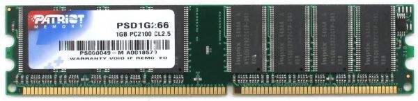 MEMORY, PSD1G266 1GB PC2100 CL2.5 PS000049-M A0018579