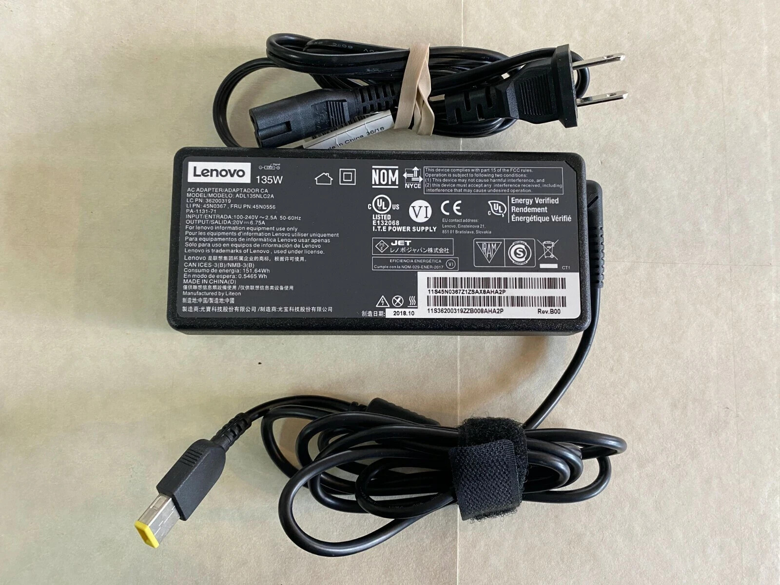 135W 20V AC Power Adapter Charger for Lenovo Y50-70 Y50-80 Laptop Supply Cord