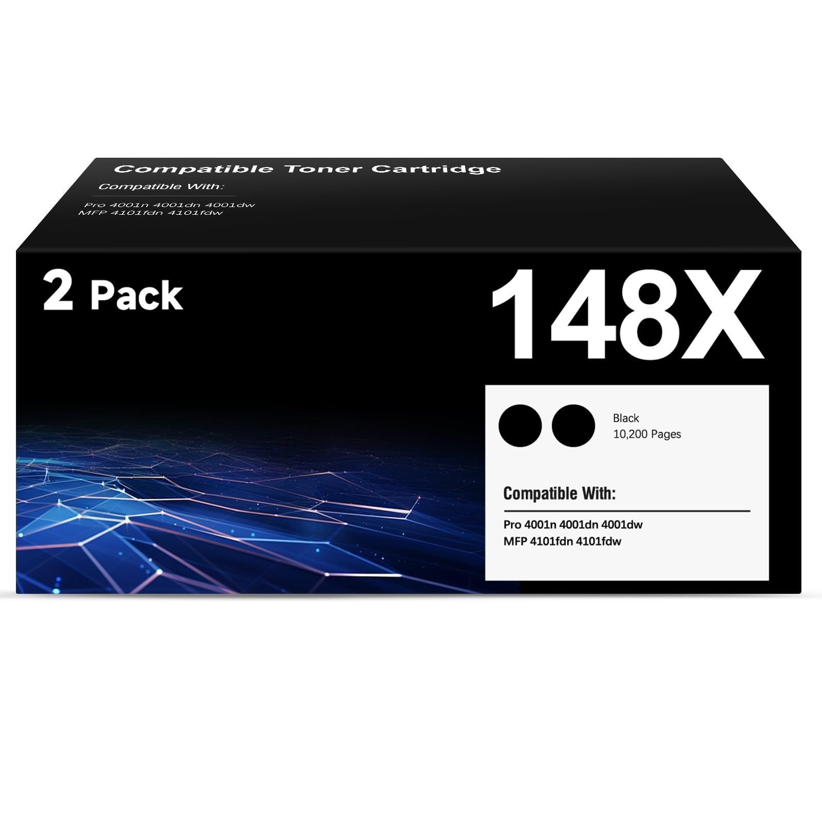 GoFlowmo 148X Toner Cartridges High Yield 2Pack 148 148A W1480A W1480X