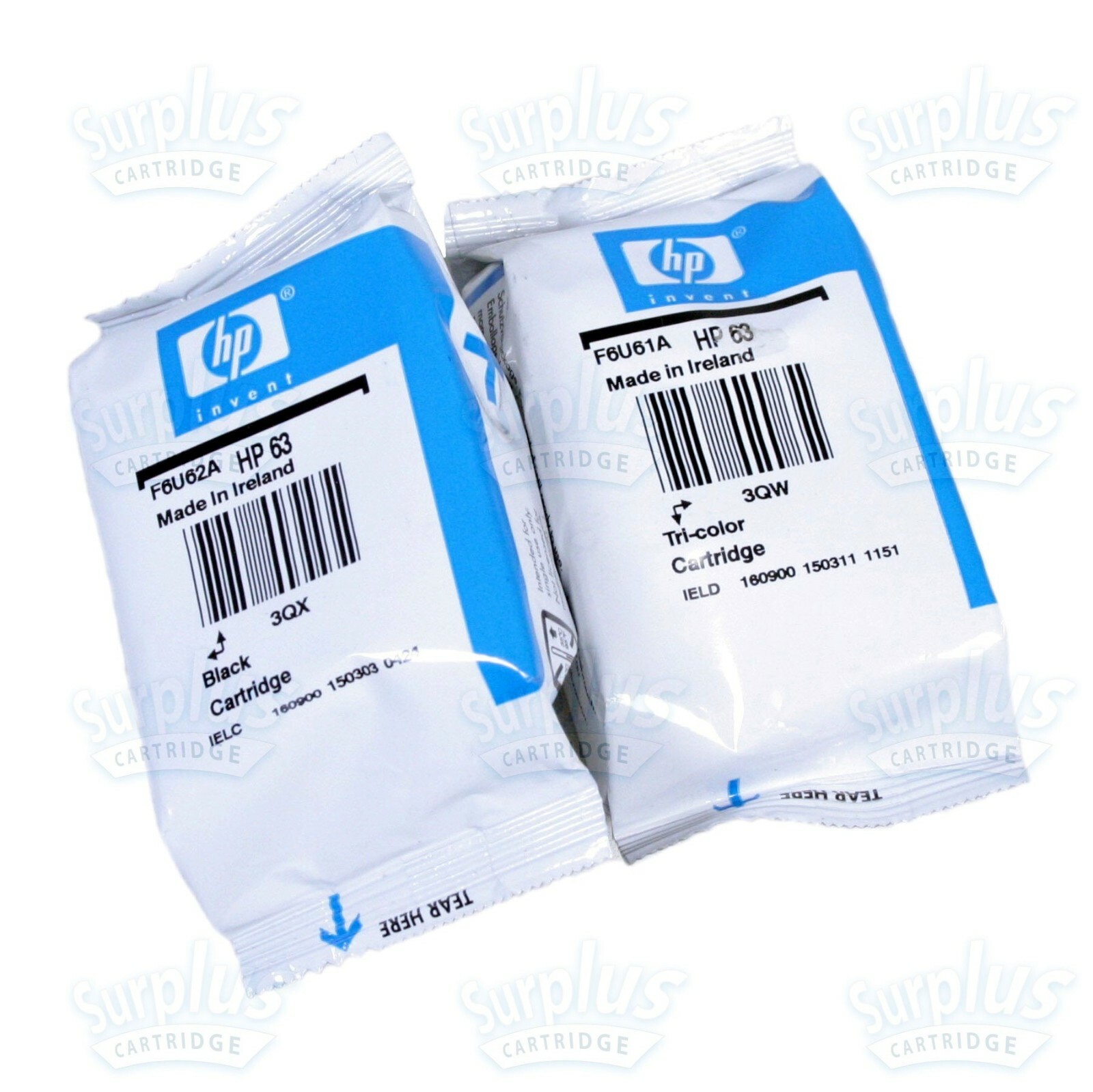2 Genuine HP 63 Black+Color Ink ENVY 4511 4512 4520 4522 4524 DeskJet 3634 2130