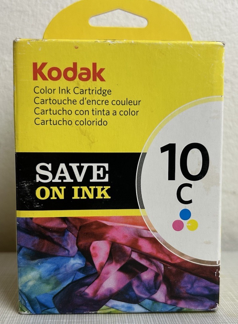 Kodak 10C Color Ink Cartridge Genuine New Old Stock Yellow Box SAVE ON INK
