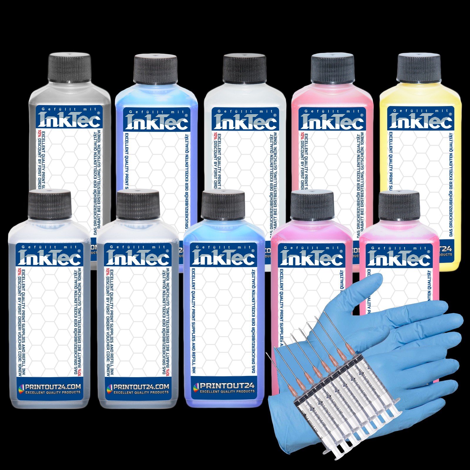 InkTec® Quick Fill CISS Refill Ink For PGI72 Canon Pixma Pixus Pro 10 S