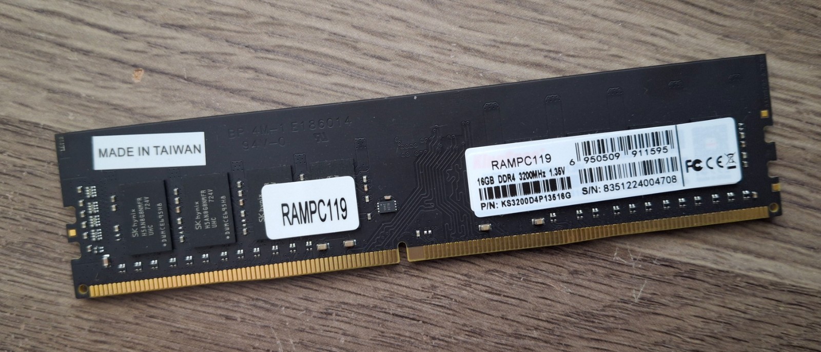 Memory 16GB (1x16GB) - RAM DDR4 3200MHz - RAMPC119