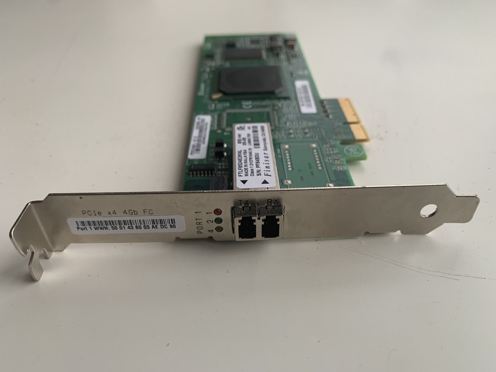 HPE QLogic FC1142SR Fibre Card 4Gb PCIe FC HBA AE311A 407620-001