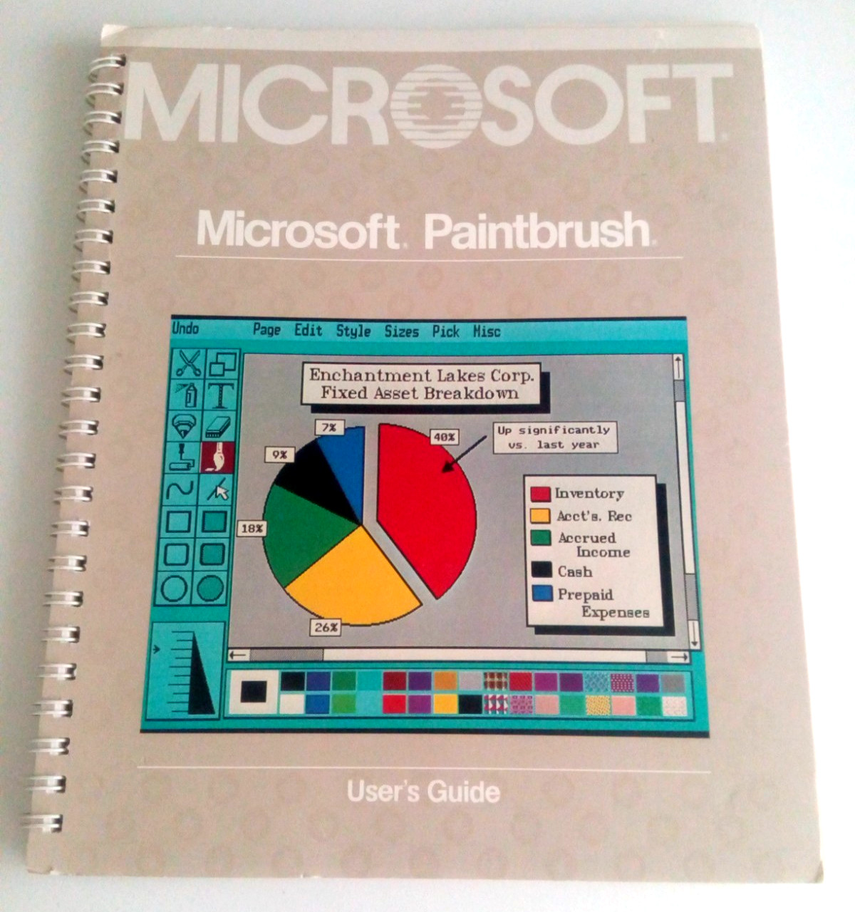 Microsoft Paintbrush User's Guide Manual 1985-1986, 0886 Part No. 000-099-041