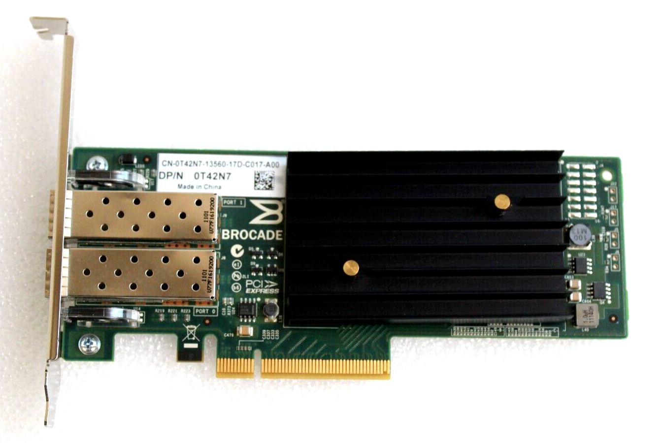 T42N7 DELL BROCADE 1020 10GB DUAL-PORT PCIE NETWORK ADAPTER 0T42N7