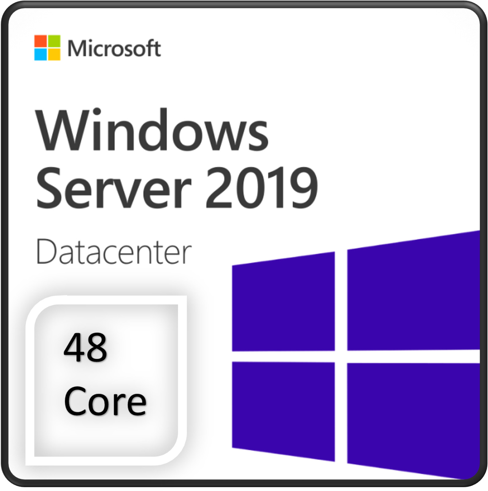 Windows Server 2019 Datacenter Edition - 48 Core License Pack - DVD Installation