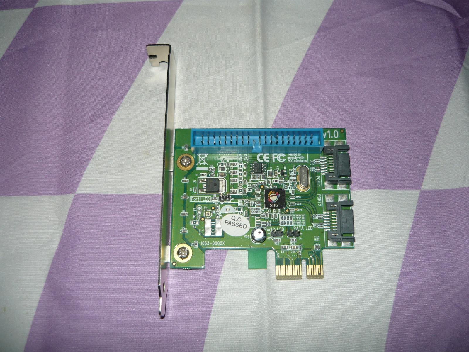SIIG PCI Express x1 IDE Dual SATA Controller Card Used Marvell Chipset