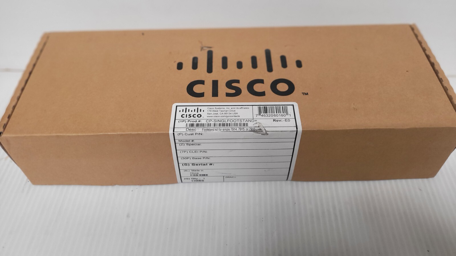 Cisco Single Footstand for 7914, 7915, 7916 (CP-SINGLEFOOTSTAND) NEW