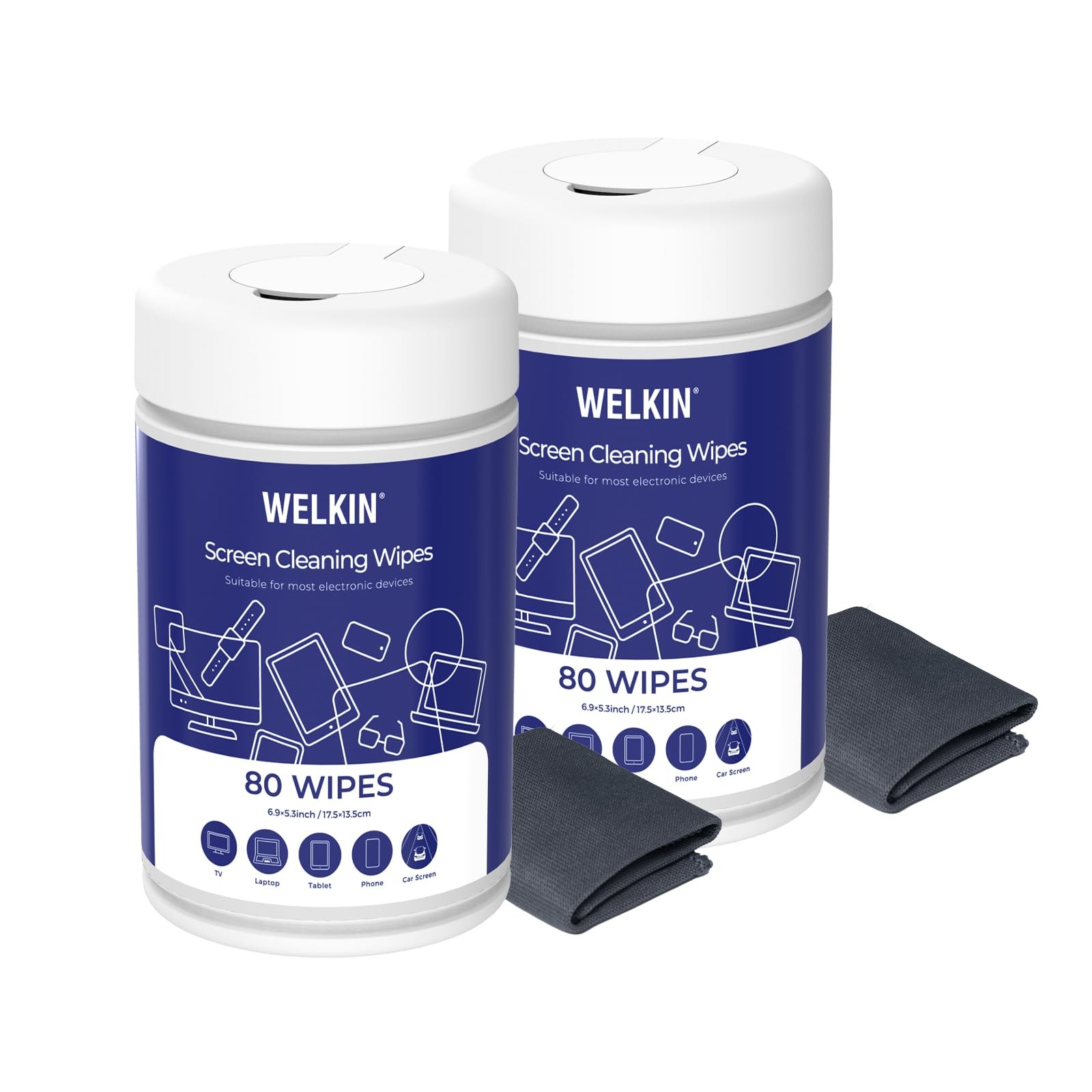 Electronic Cleaning , 80 Count Streak-Free Screen , 2 Pack