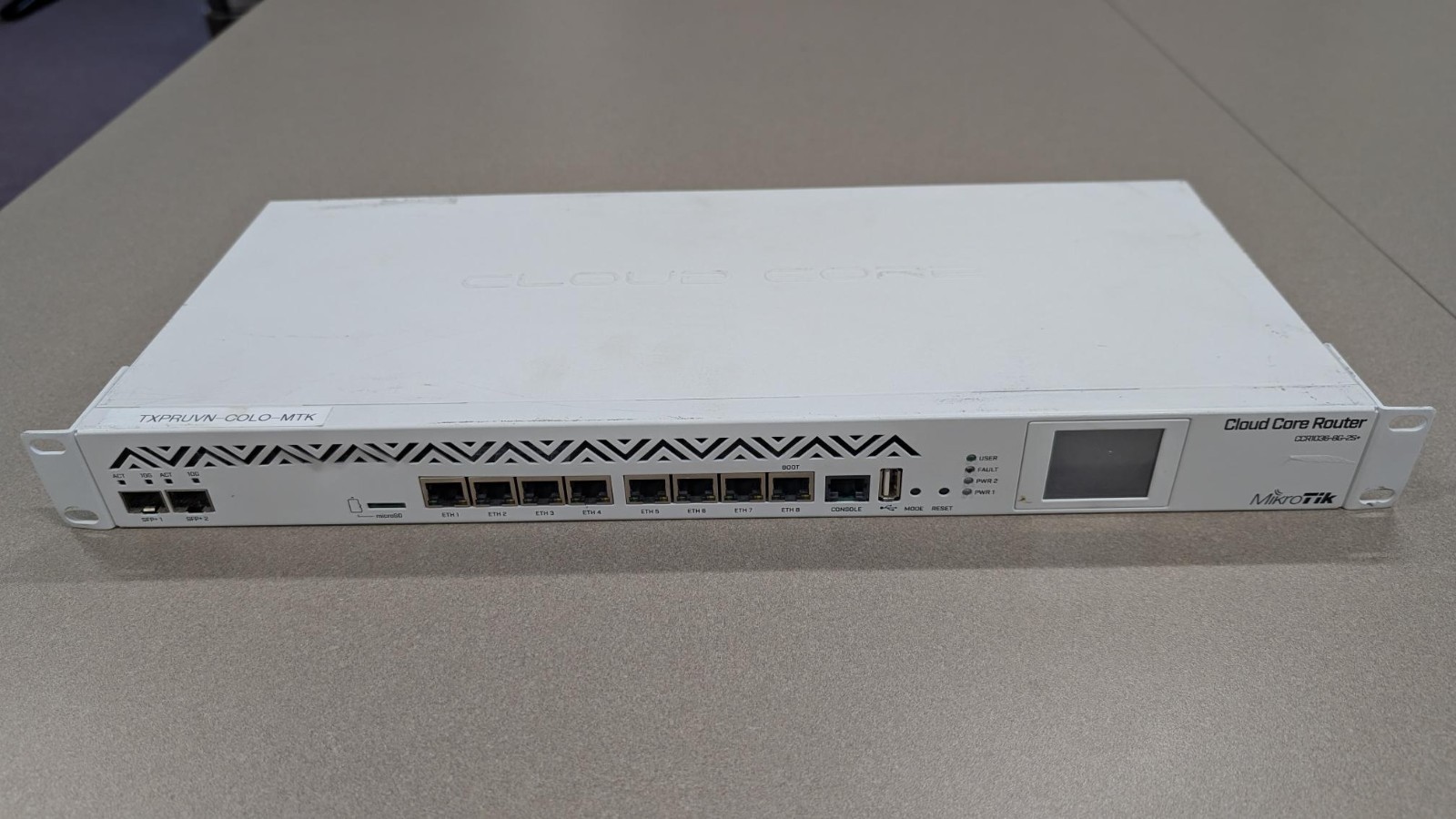 MikroTik CCR1036-8G-2S+ Cloud Core Router 8x Gigabit 2x 10G SFP+ – Used