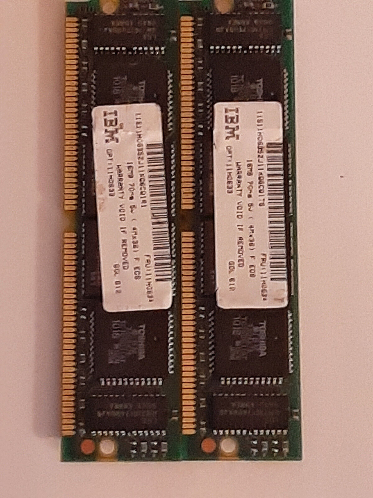 2 x IBM 16 MB 4x36 72 pin 70 ns 5 v EOS SIMM