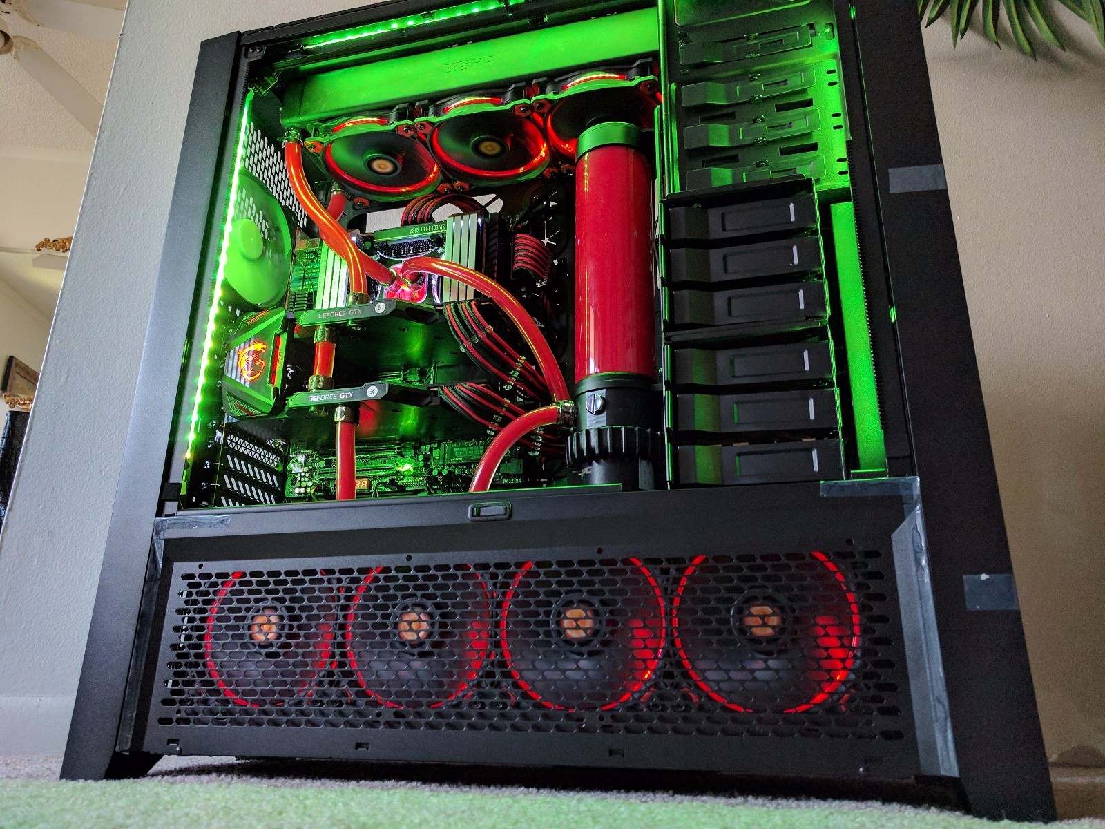 EXTREME Custom Liquid Cooled Computer - i9 7980XE 18-Core 64GB- GTX Titan Xp SLI