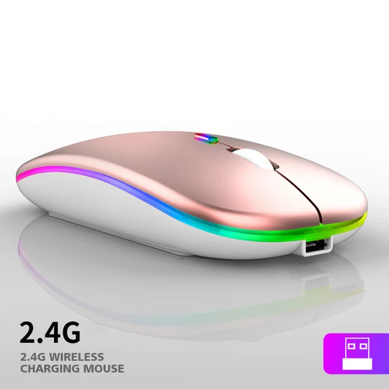 2.4Ghz Wireless Mouse Charging Mouse Gamer RGB Mouse for Phone PC Laptop 1600DPI