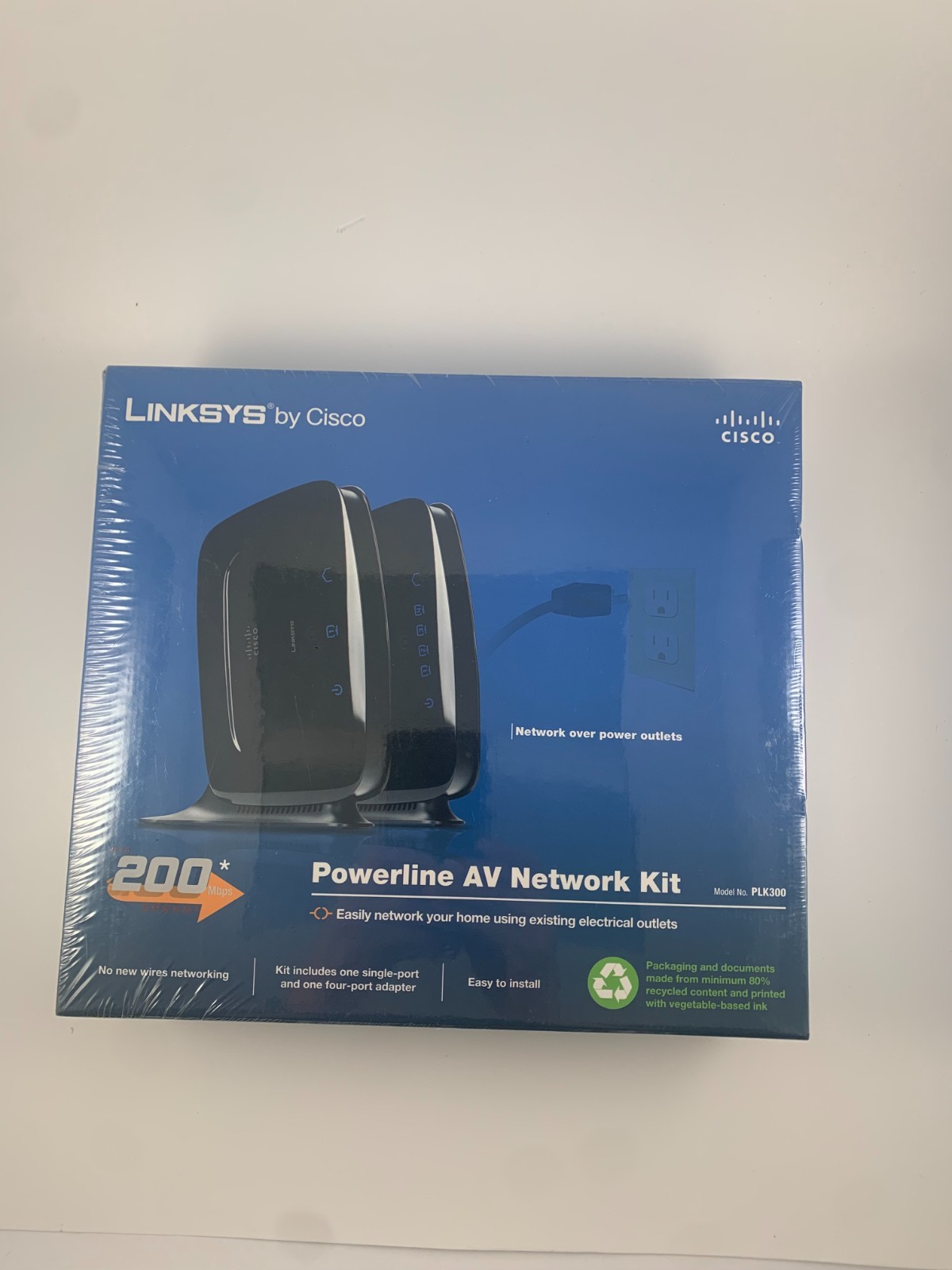 Cisco Linksys PLK300 200Mbps POWERLINE AV NETWORK KIT NEW Sealed in Box