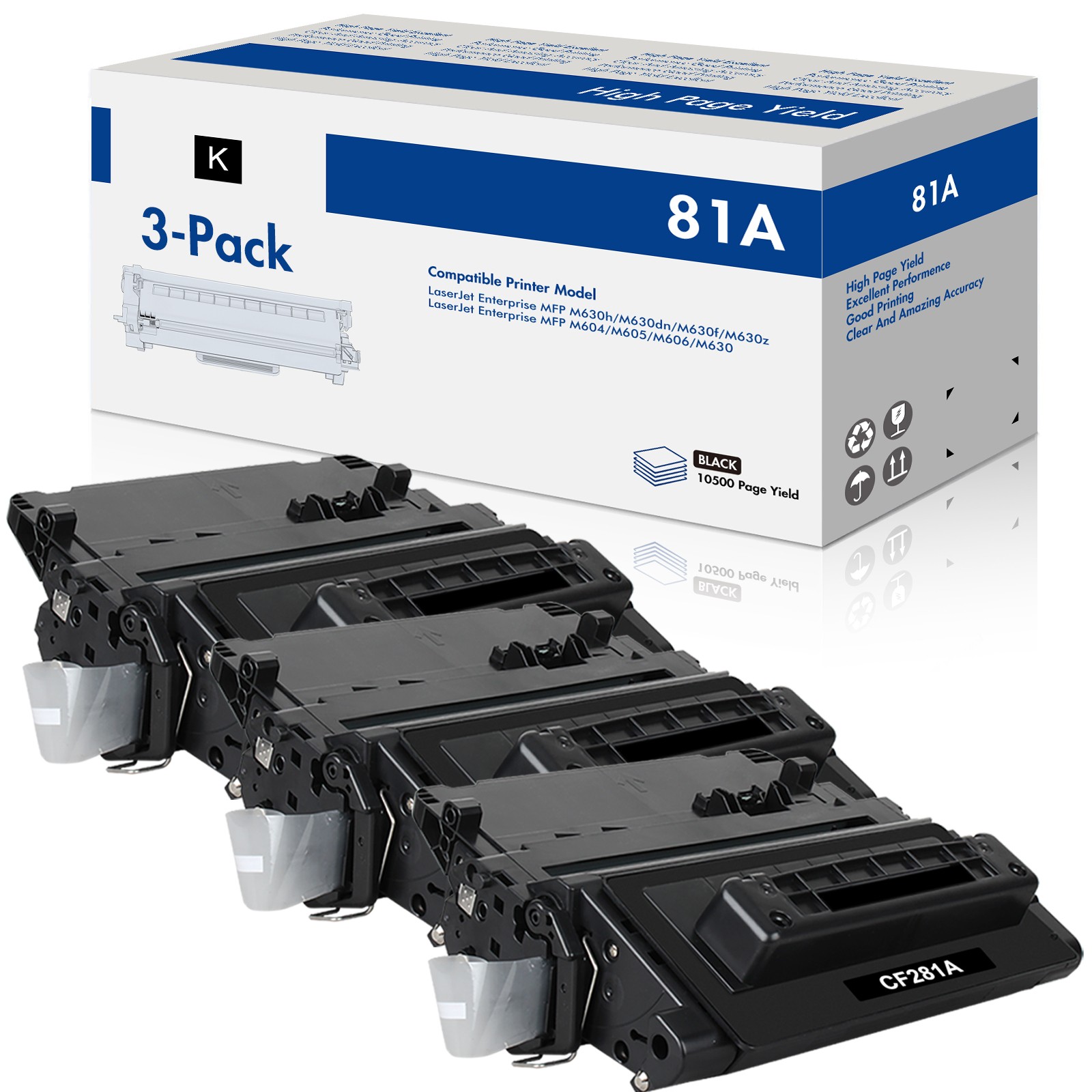 CF281A Toner Cartridge for HP 81A LaserJet Enterprise M604 M604N M604DN M605 LOT