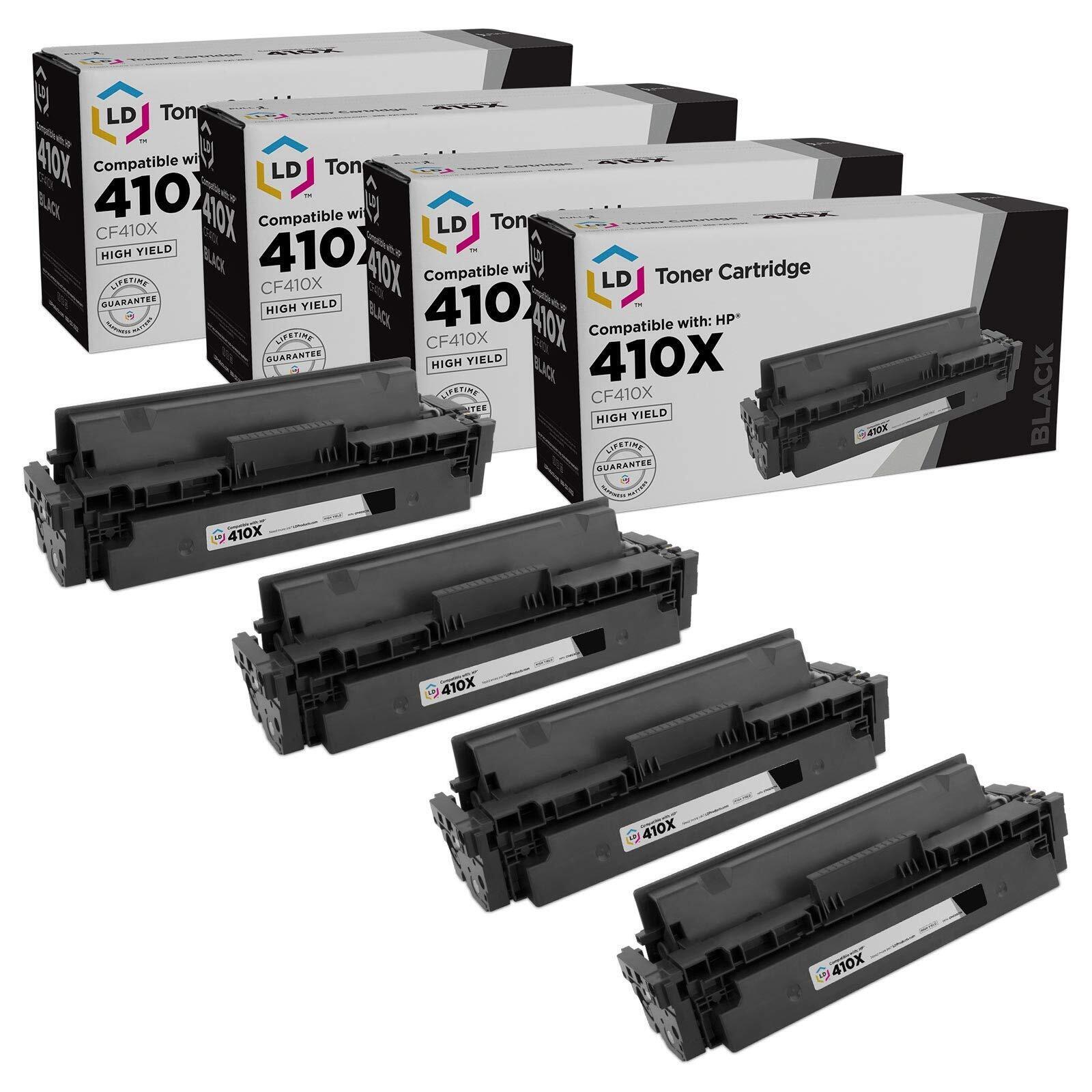 LD Products Compatible Toner Cartridge Replacement HP 410X CF410X HY Black 4PK