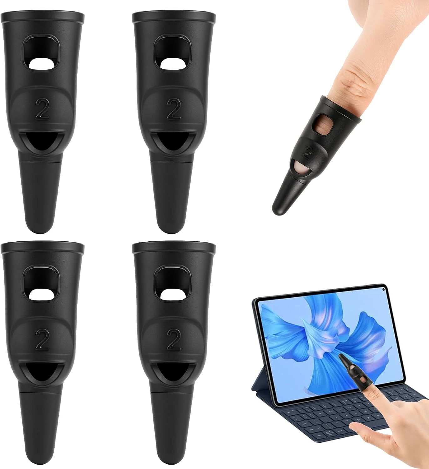 4PCS Finger Stylus, Fingertip Stylus Pen for Touchscreen