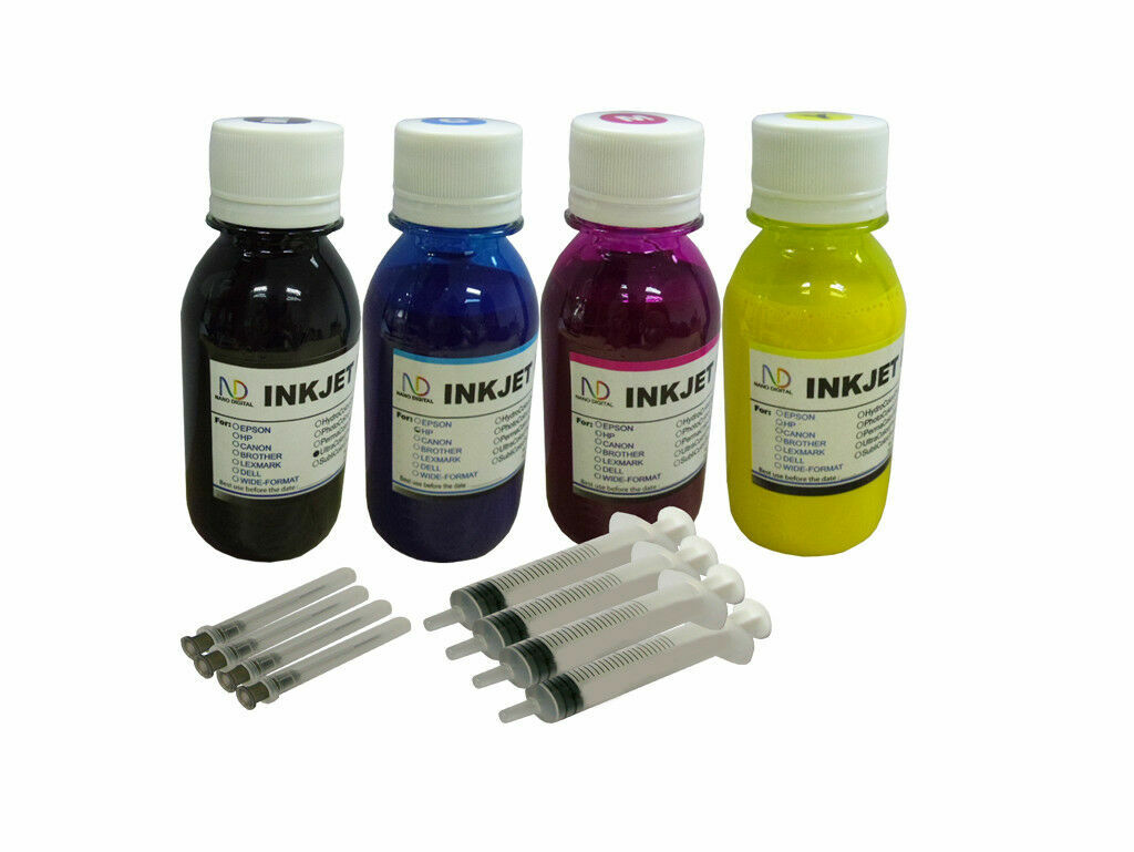 ND® Pigmented Sublimation Inks for Epson Compatible Refillable Cartridge 4x100ml
