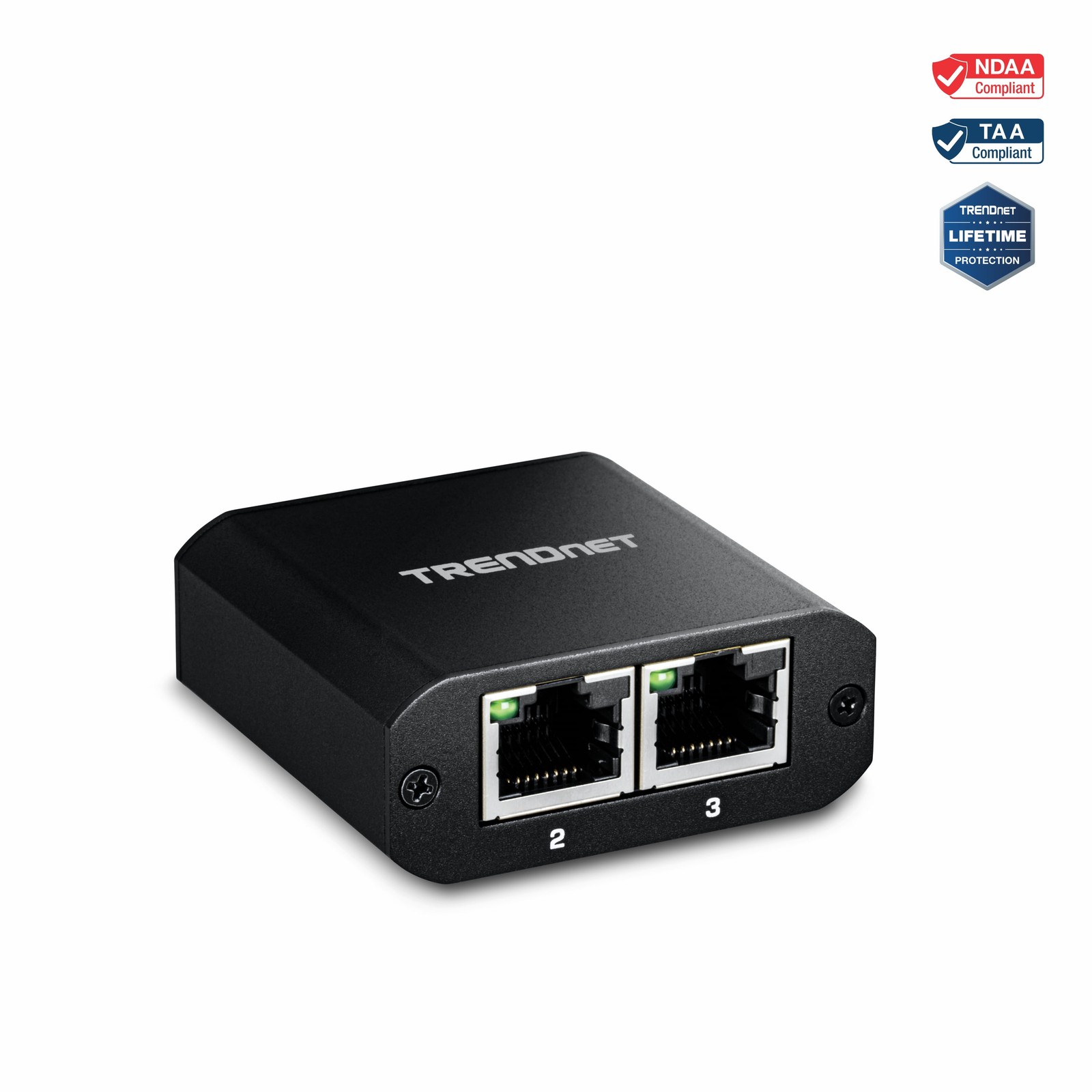 TRENDnet TEG102S 2-Port Gigabit Splitter w/ USB Type C Power