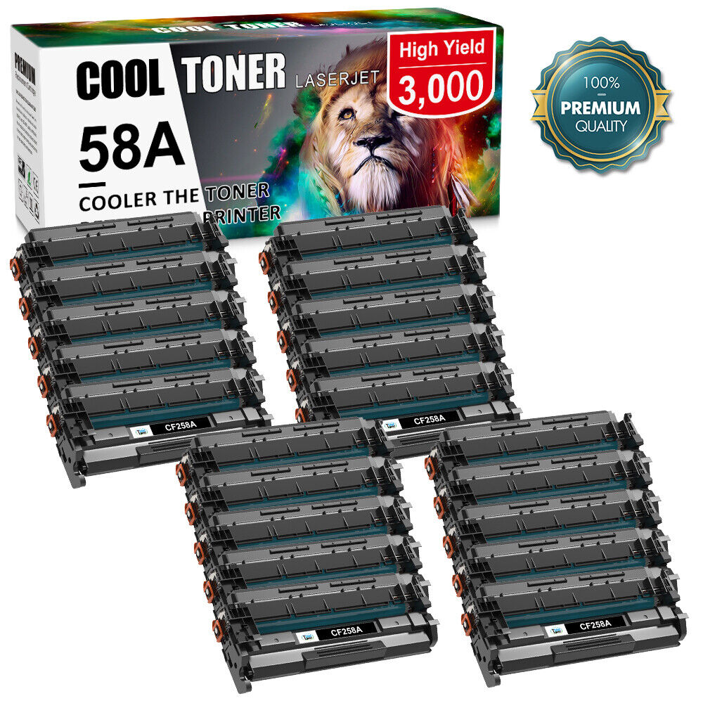 20 No Chip CF258A 58A Toner Compatible with HP LaserJet Pro M404dn M428 M428fdw
