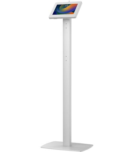 Thin Floor Stand CTA Tall Standing 360 Degree Kiosk Display Tablet Holder White