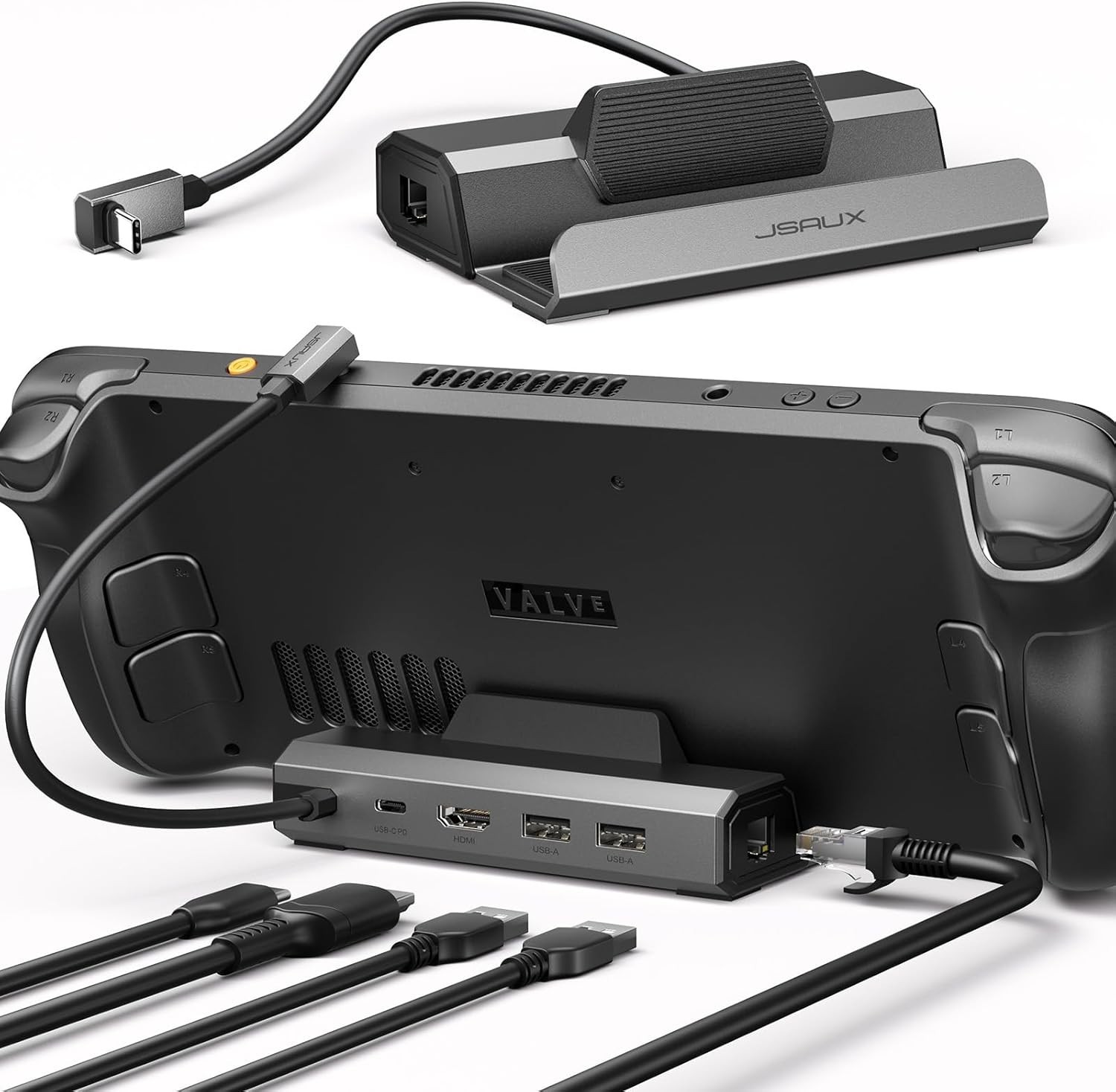 JSAUX Upgraded Docking Station 4K@120Hz for Gaming Handheld (Dock Only)