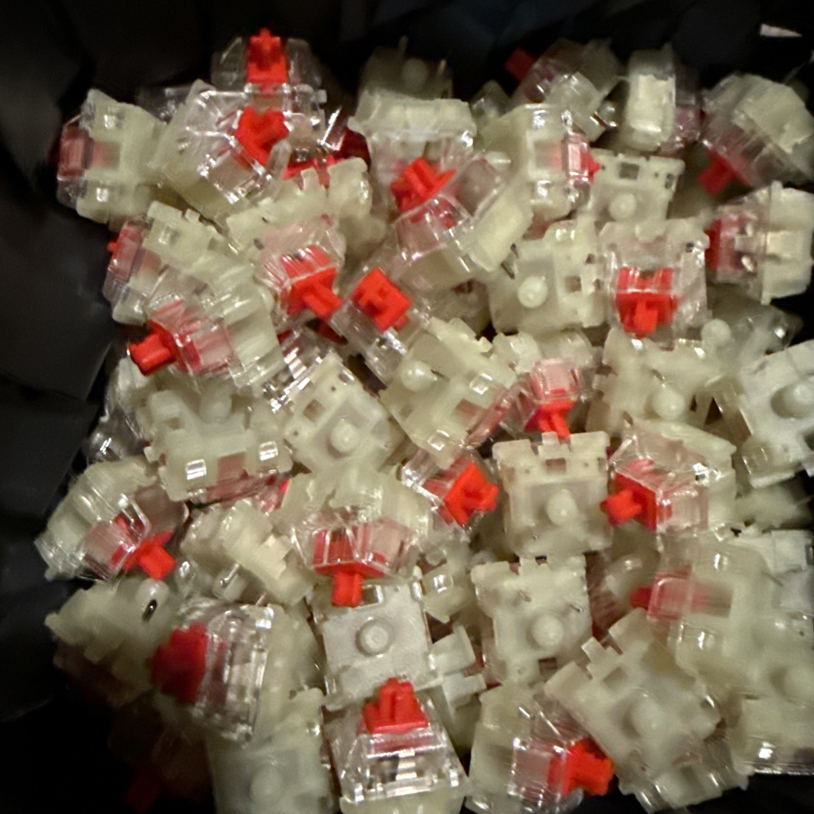 Cherry Clear Red Switches 100 Pieces– Linear – Genuine New Lot Computer Keyboard