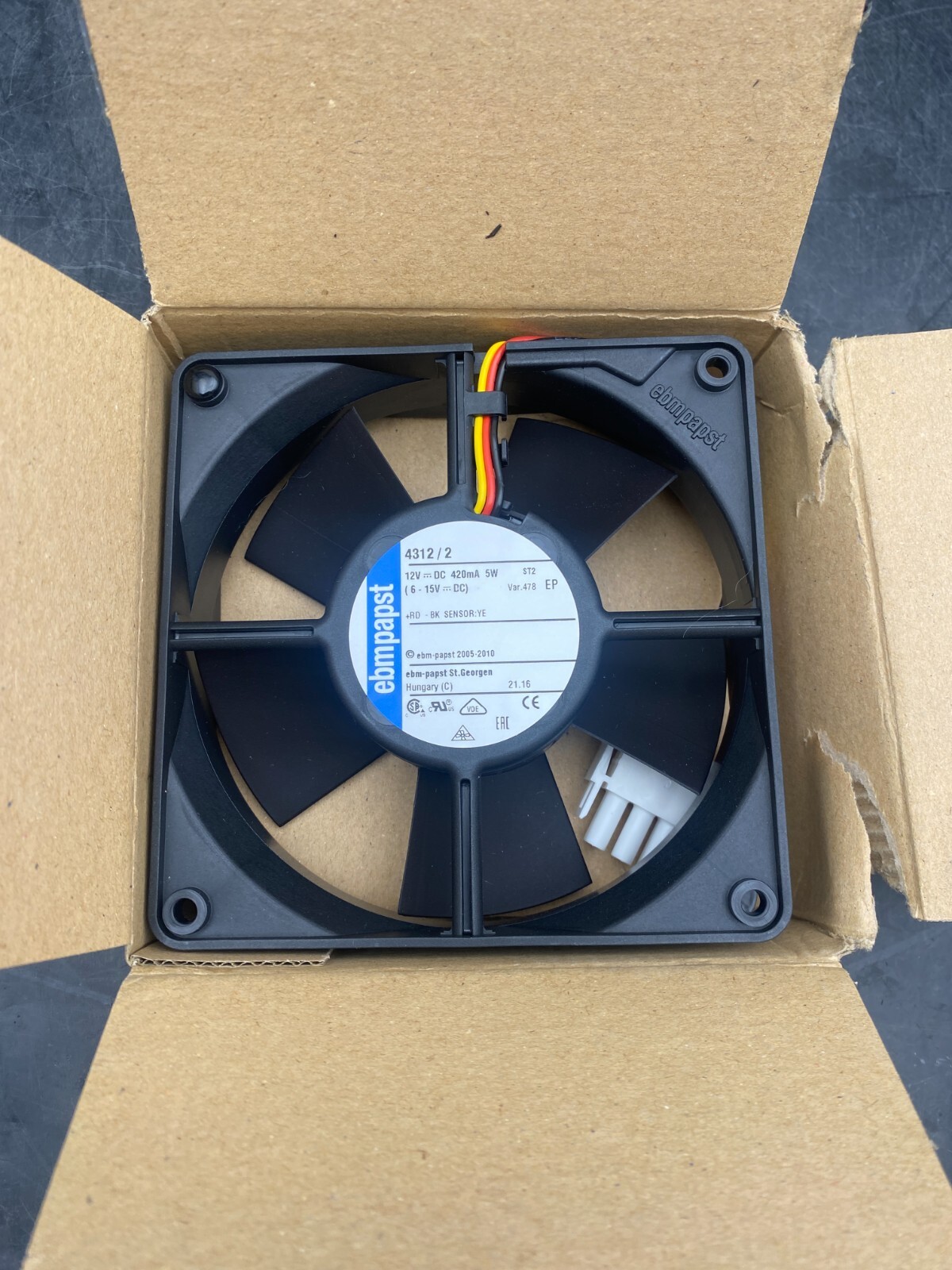 EBMPAPST 4312/2 12VDC 420mA AXIAL FAN
