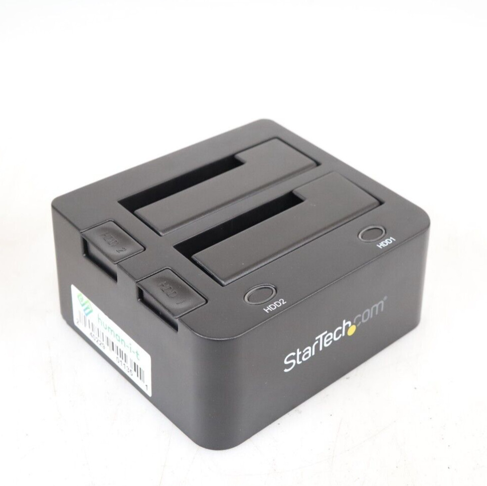 New Open Box StarTech.com USB 3.0 to Dual 2.5/3.5in SATA HDD Dock w/ Adapter