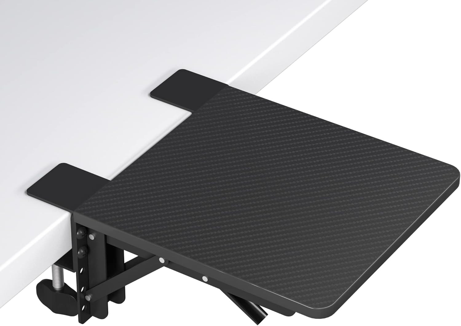 Ergonomic Desk Extender Tray 9.5"x9.1" Foldable Clamp On Arm Rest