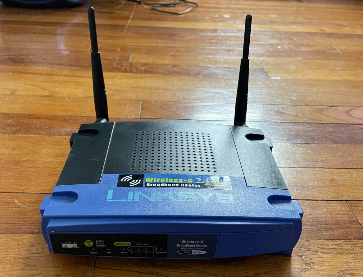 Linksys WRT54G Ver 6 Wireless-G 2.4GHz Broadband Wireless Router No Power Cord