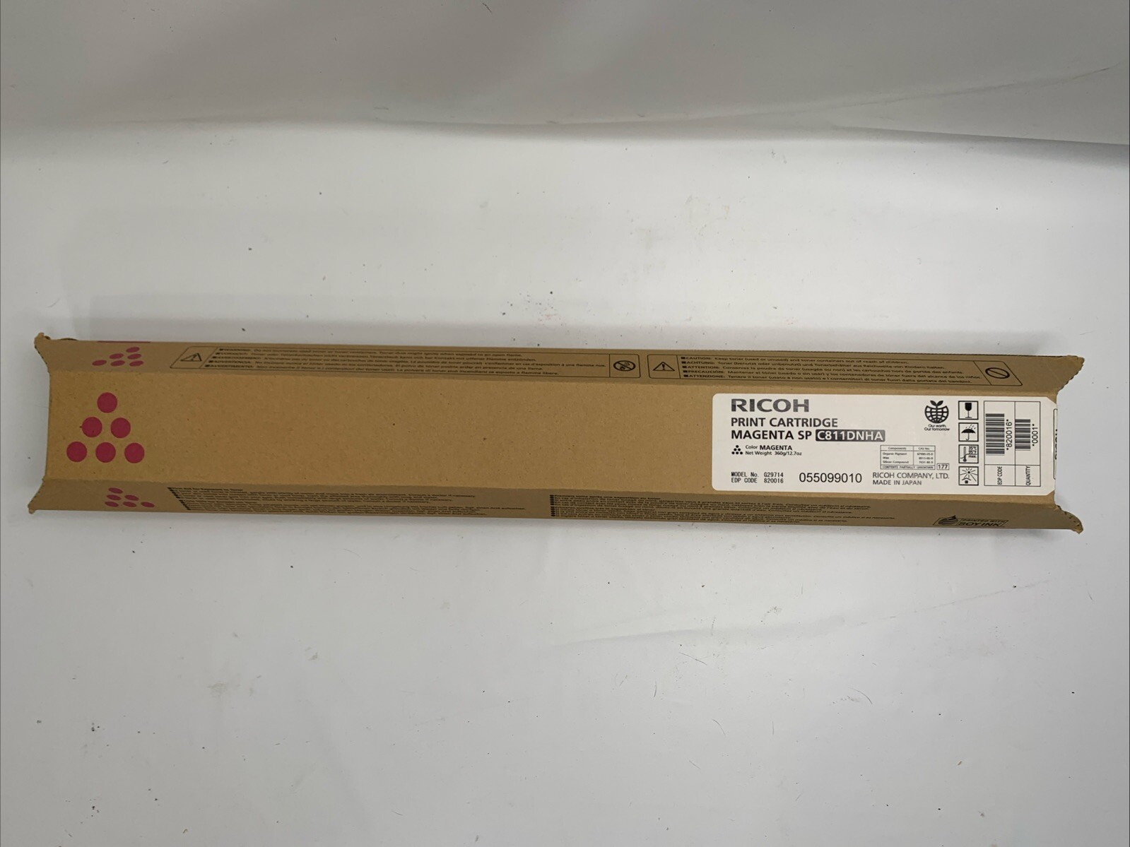 Genuine Ricoh Toner Cartridge 820016 MAGENTA for Ricoh Aficio SP C811dn