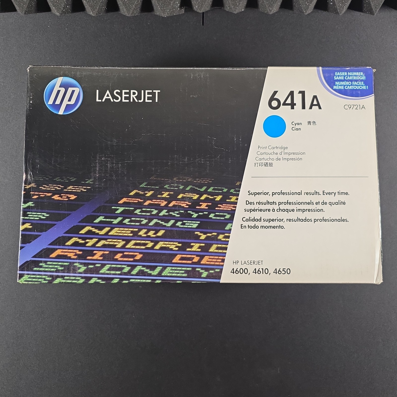 New Open Box OEM Deadstock HP 641A Cyan Color LaserJet Print Toner Cartridge 