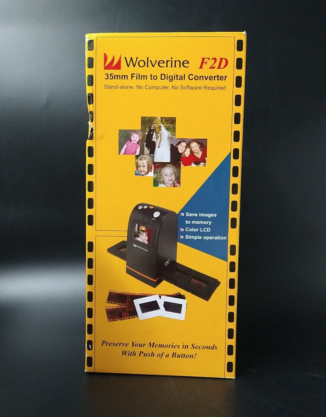 Wolverine F2D 35MM Slides & Negatives Film To Digital Image Converter. Brand New